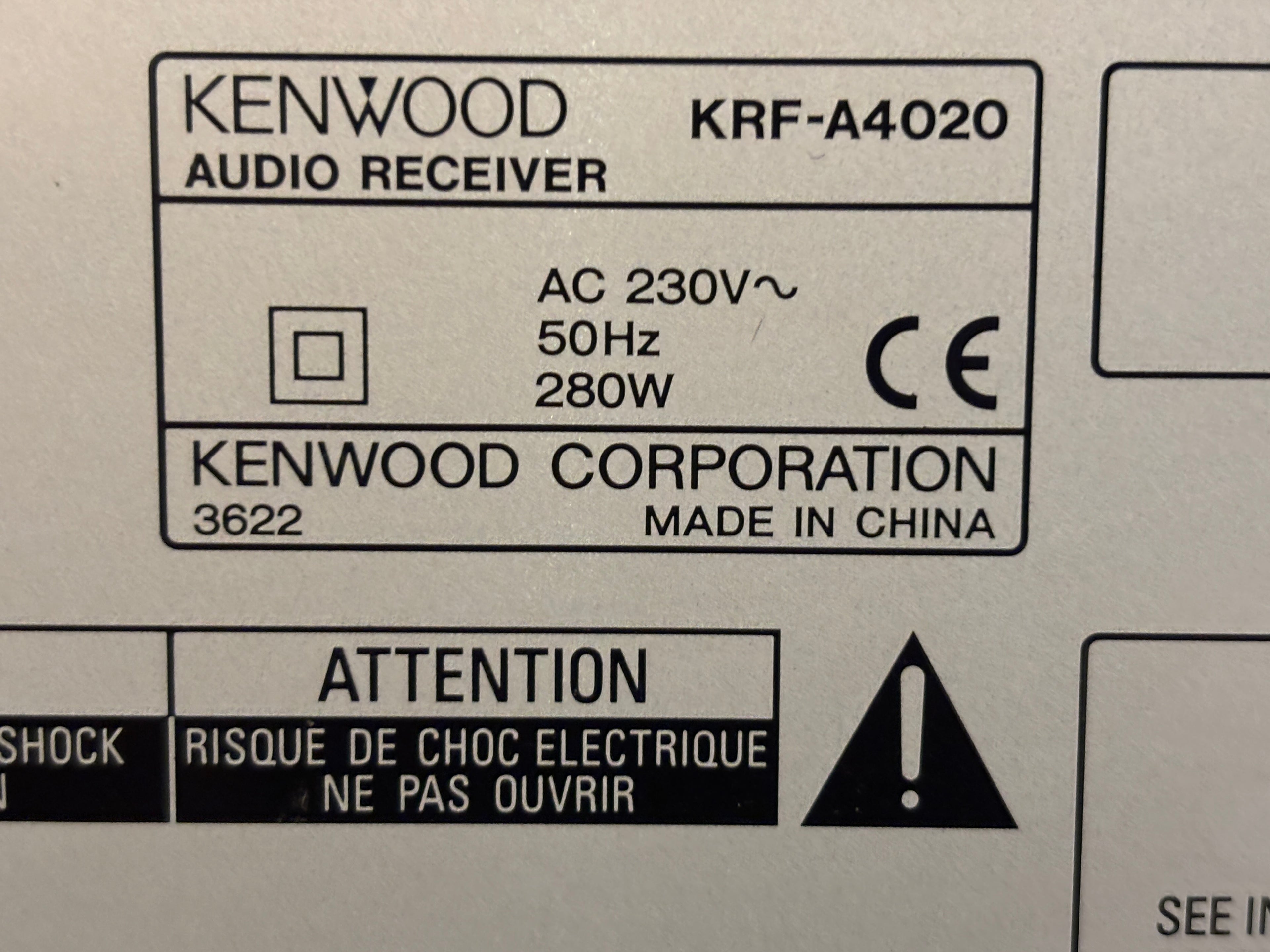 Kenwood KRF-A4020 viritinvahvistin.